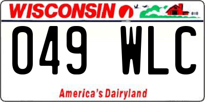WI license plate 049WLC
