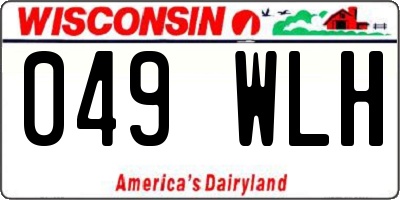 WI license plate 049WLH