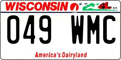 WI license plate 049WMC