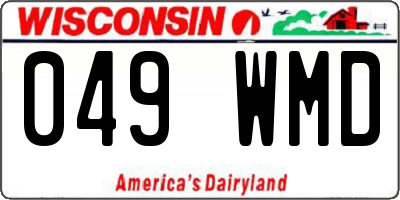 WI license plate 049WMD