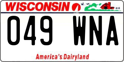 WI license plate 049WNA