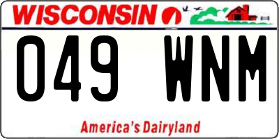 WI license plate 049WNM