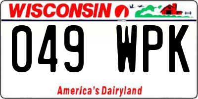 WI license plate 049WPK