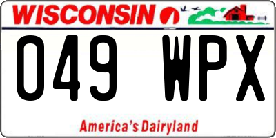 WI license plate 049WPX