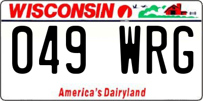 WI license plate 049WRG