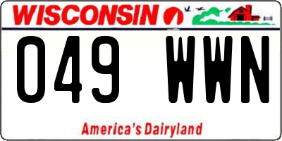 WI license plate 049WWN