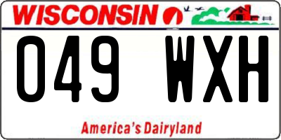 WI license plate 049WXH