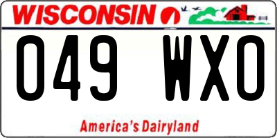 WI license plate 049WXO