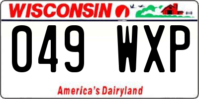 WI license plate 049WXP