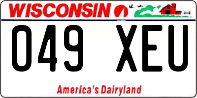WI license plate 049XEU
