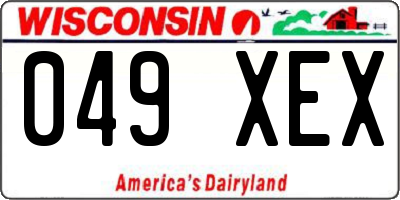 WI license plate 049XEX