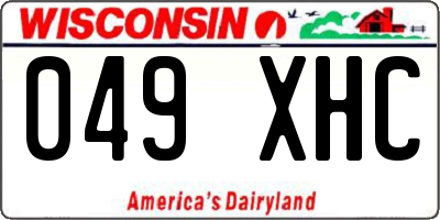 WI license plate 049XHC