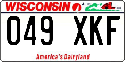 WI license plate 049XKF