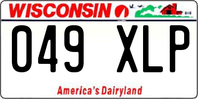 WI license plate 049XLP