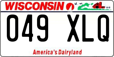 WI license plate 049XLQ