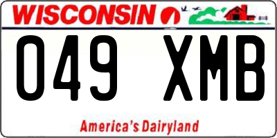 WI license plate 049XMB