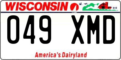 WI license plate 049XMD