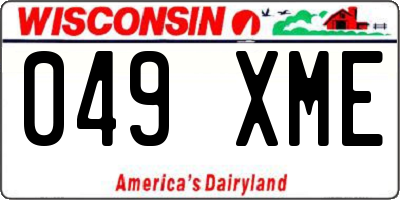 WI license plate 049XME