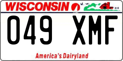 WI license plate 049XMF