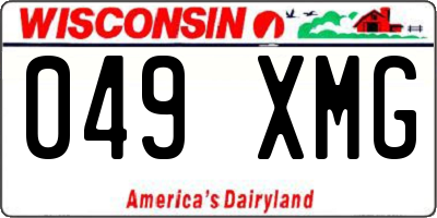 WI license plate 049XMG