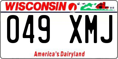 WI license plate 049XMJ