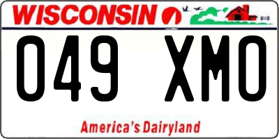 WI license plate 049XMO