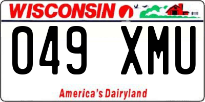 WI license plate 049XMU
