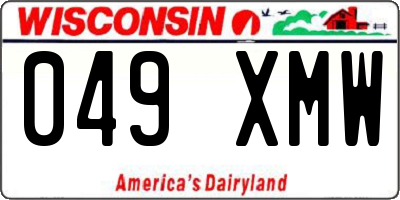 WI license plate 049XMW