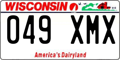 WI license plate 049XMX