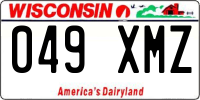 WI license plate 049XMZ