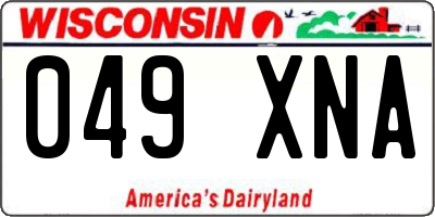 WI license plate 049XNA
