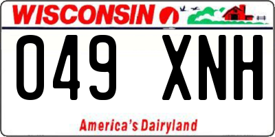 WI license plate 049XNH