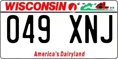 WI license plate 049XNJ