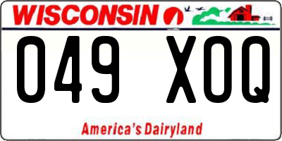 WI license plate 049XOQ