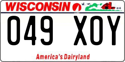 WI license plate 049XOY