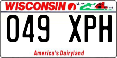 WI license plate 049XPH