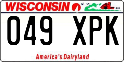 WI license plate 049XPK