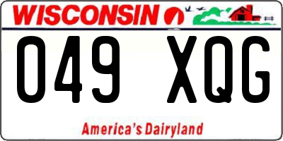 WI license plate 049XQG