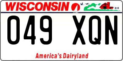 WI license plate 049XQN