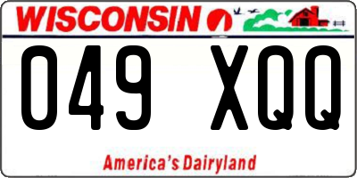 WI license plate 049XQQ