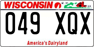 WI license plate 049XQX