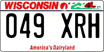 WI license plate 049XRH