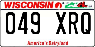 WI license plate 049XRQ