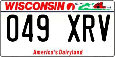 WI license plate 049XRV