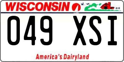 WI license plate 049XSI