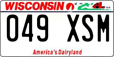 WI license plate 049XSM