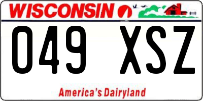 WI license plate 049XSZ