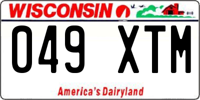 WI license plate 049XTM