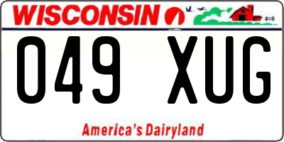 WI license plate 049XUG