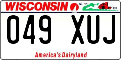 WI license plate 049XUJ